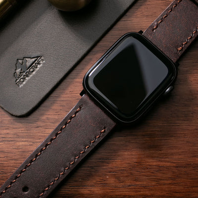 Fırçalı Deri Apple Watch Kayışları