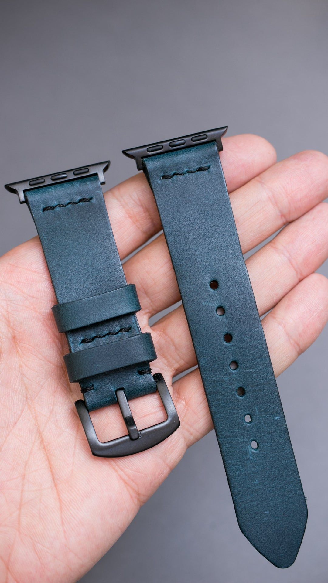 Tek Kat Deri Saat Kayışı - Mavi Mercan - Roarcraft TR