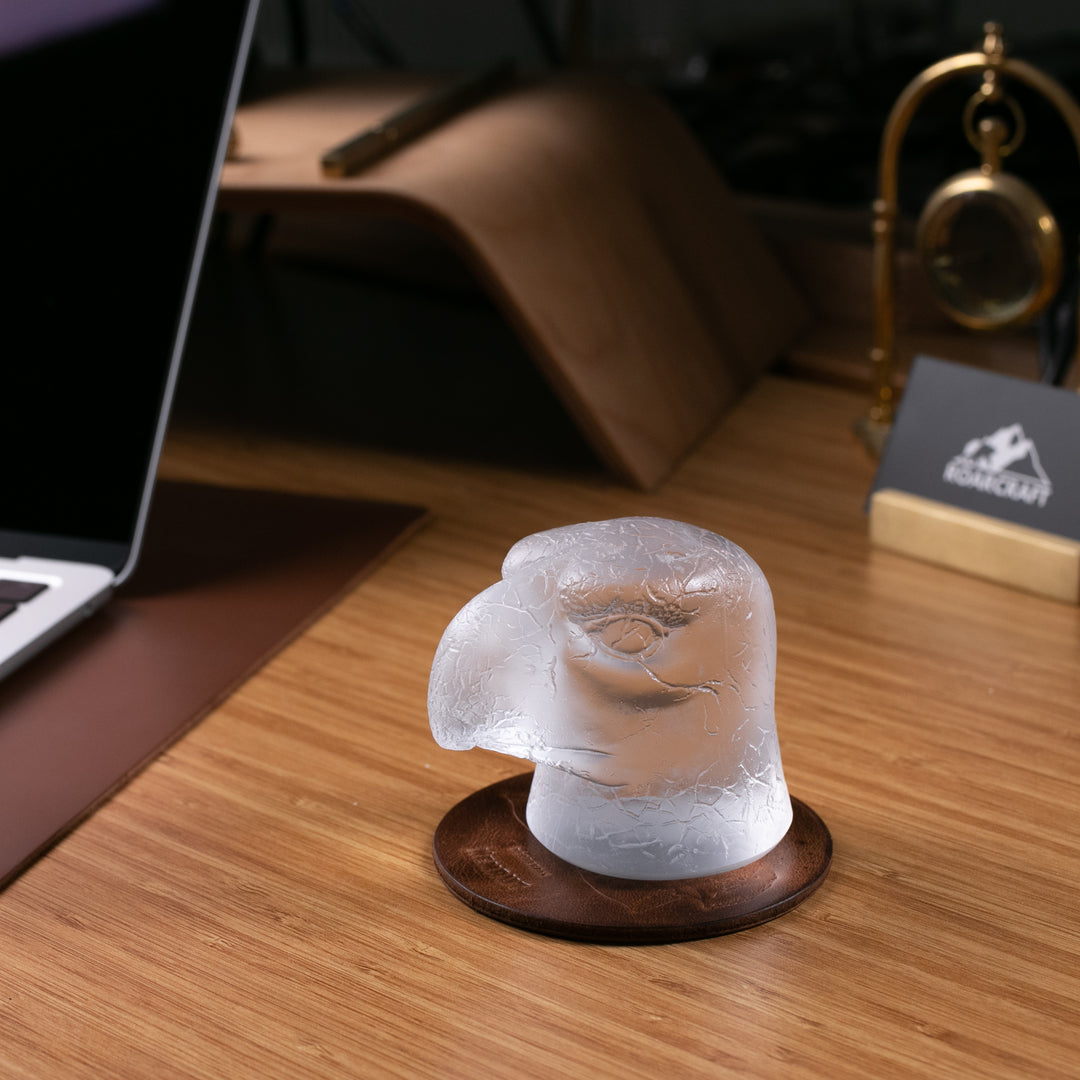 Cam Biblo Heykel - Kartal Başı - Cam Aksesuar