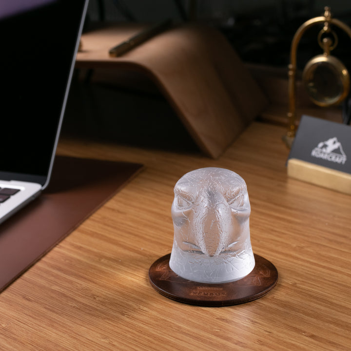 Cam Biblo Heykel - Kartal Başı - Cam Aksesuar