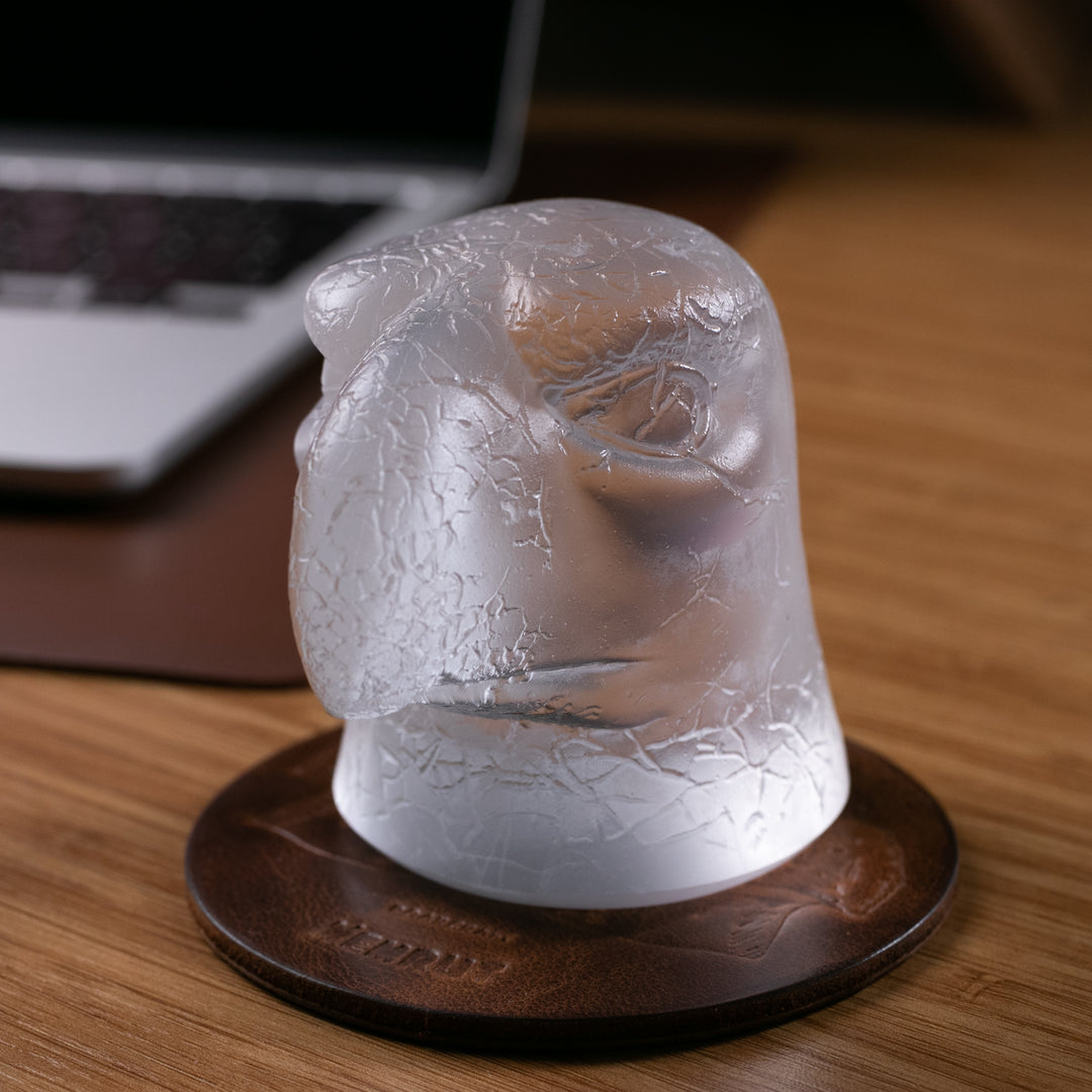 Cam Biblo Heykel - Kartal Başı - Cam Aksesuar