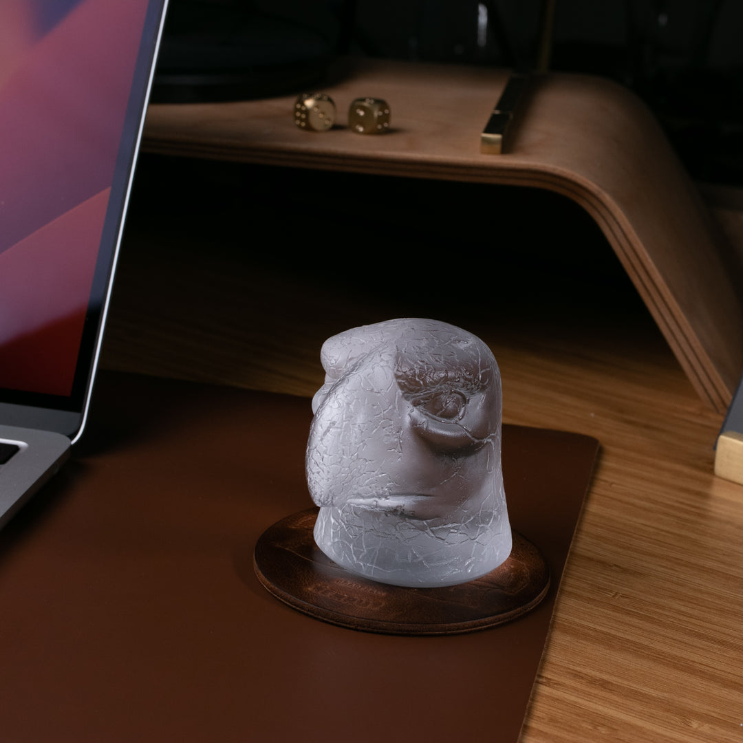 Cam Biblo Heykel - Kartal Başı - Cam Aksesuar