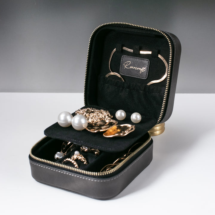 Deri Takı Kutusu - Antrasit - Aksesuar