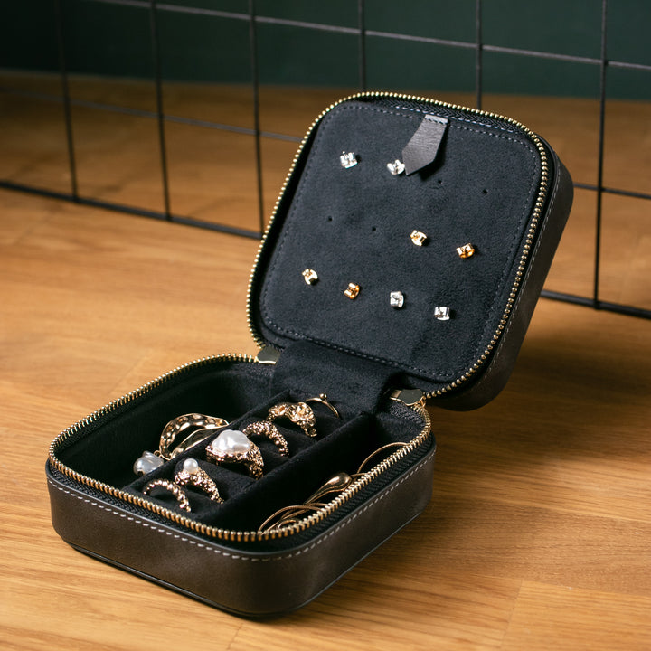 Deri Takı Kutusu - Antrasit - Aksesuar