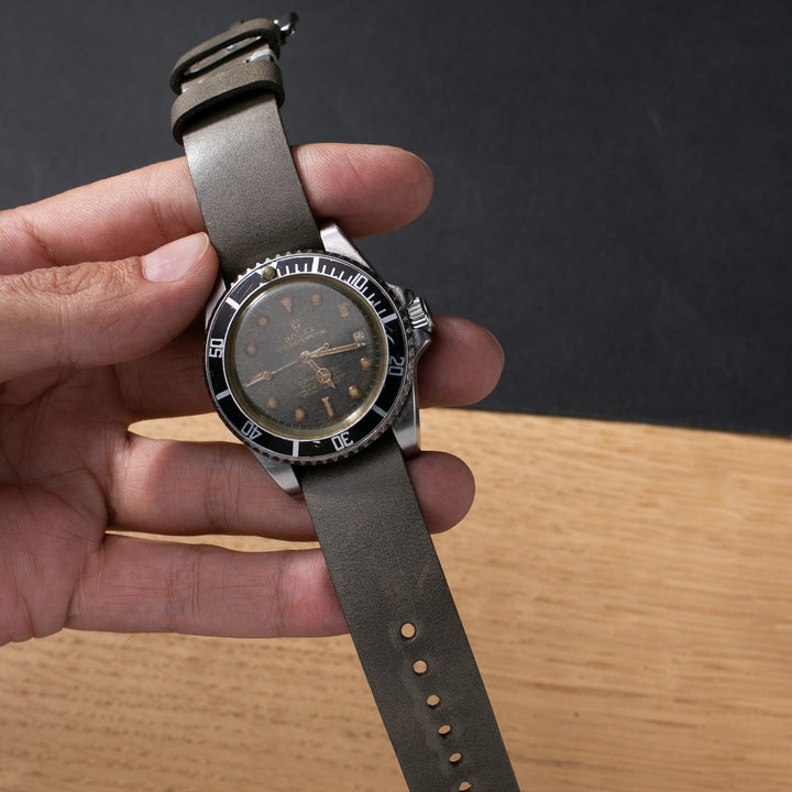 Military Deri Nato Kayış - Antik Gri