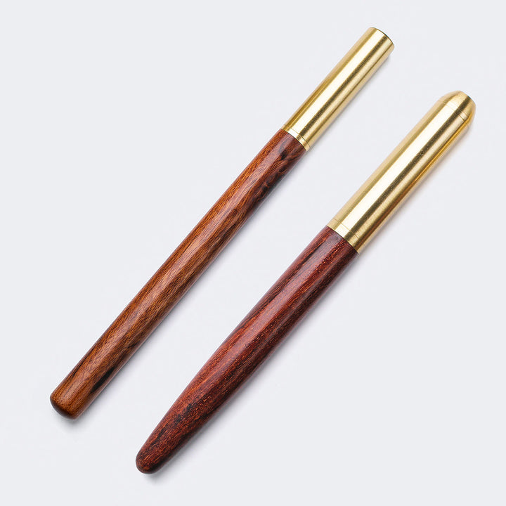 Doğal Ahşap Pirinç Jel Kalem