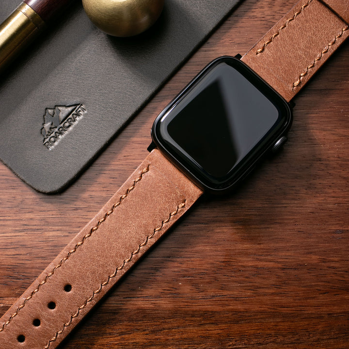 Pueblo Çift Katlı Deri Saat Kayışı - Fındık