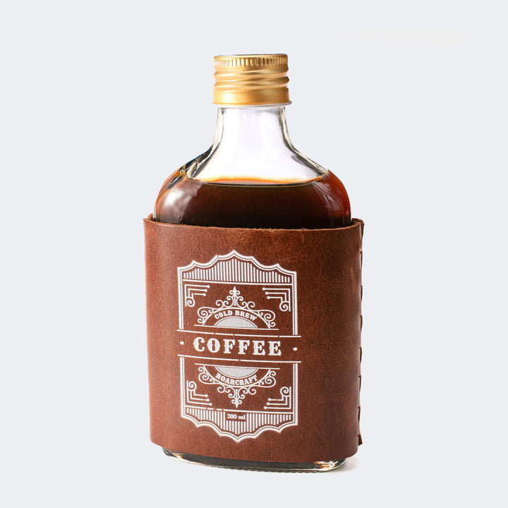 Deri Kaplı Cold Brew Kahve Şişesi