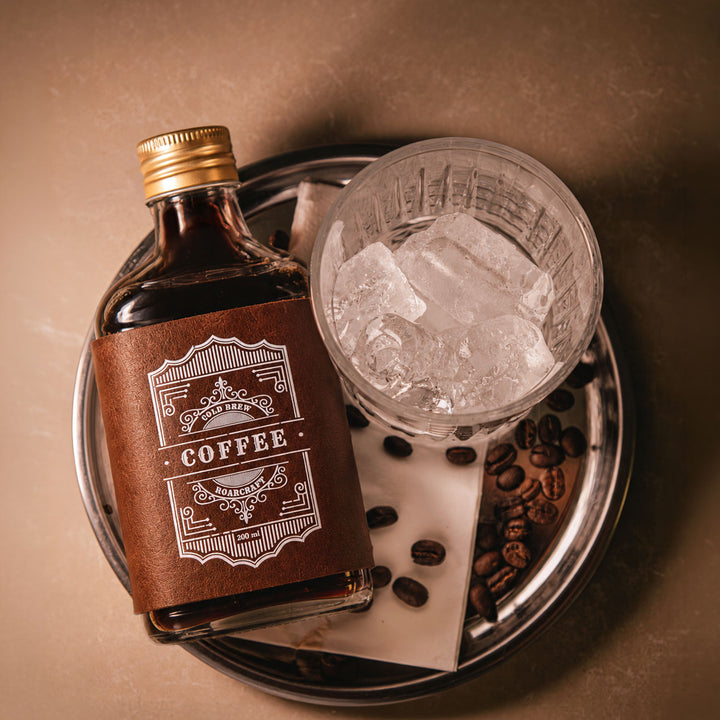 Deri Kaplı Cold Brew Kahve Şişesi