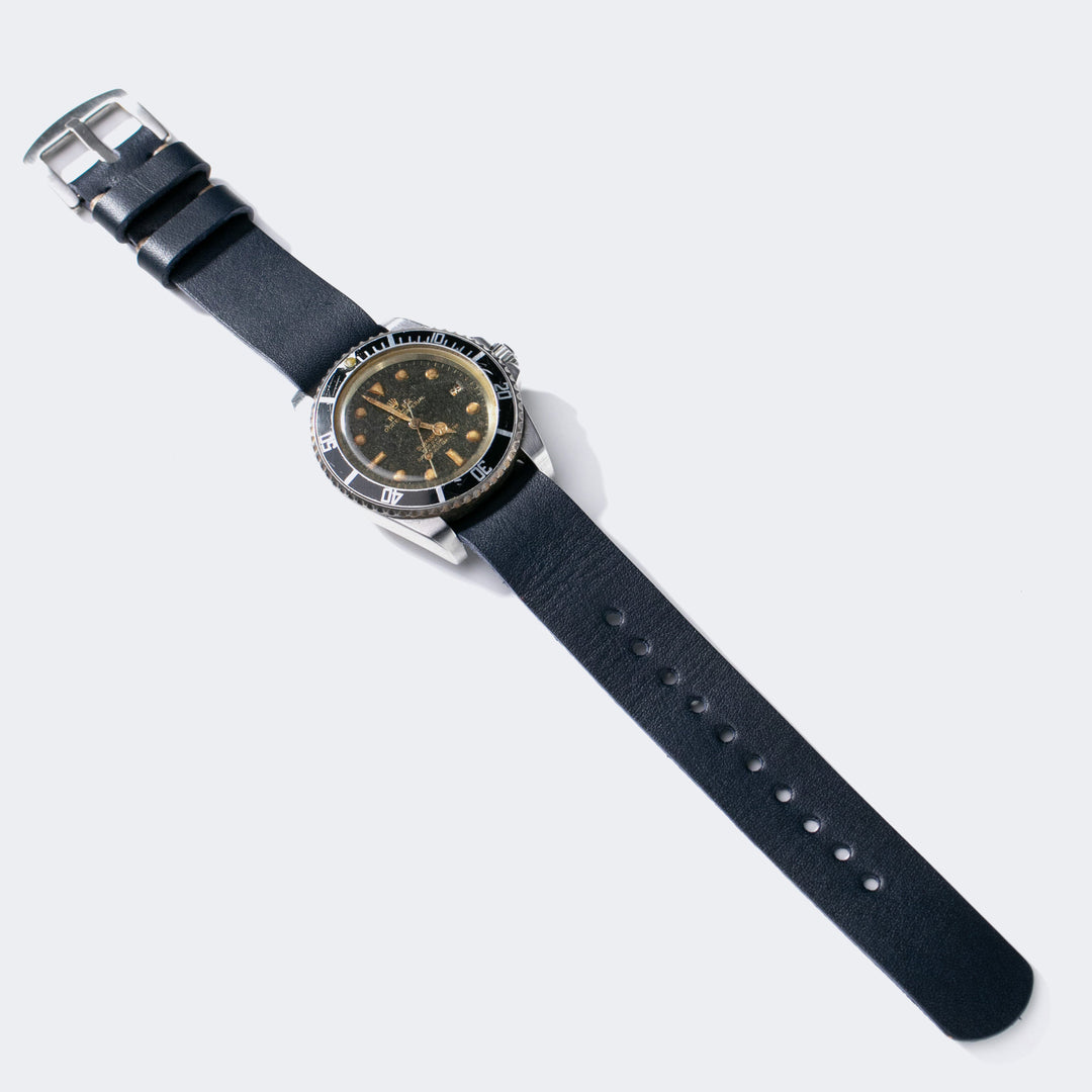 Roarstraps deri nato saat kayışı ile uyumlu şık ve dayanıklı siyah saat kayışı