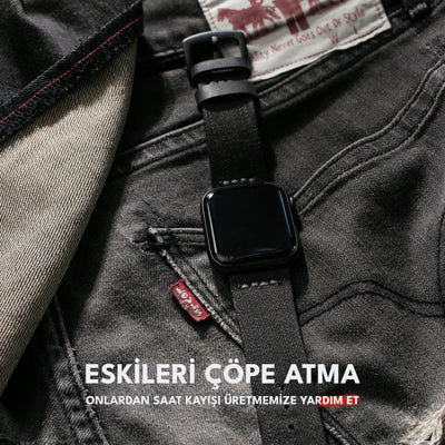 Denim Strap #01 - Apple Watch Kot Saat Kayışı