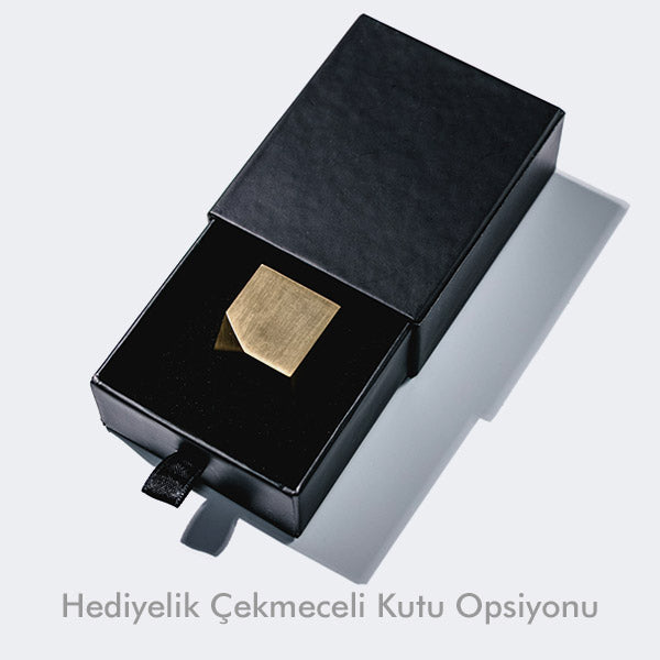 Pirinç Kağıt Ağırlığı Küp