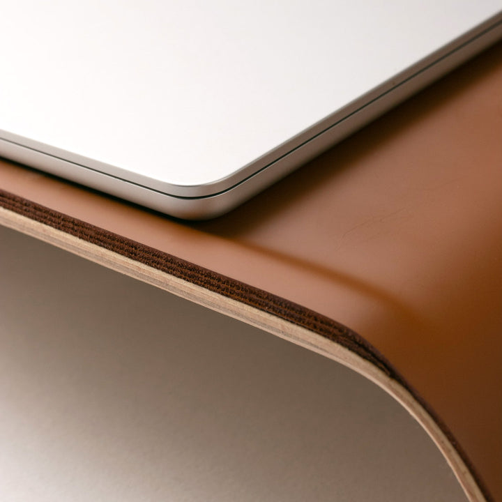 Ahşap Deri Laptop Standı
