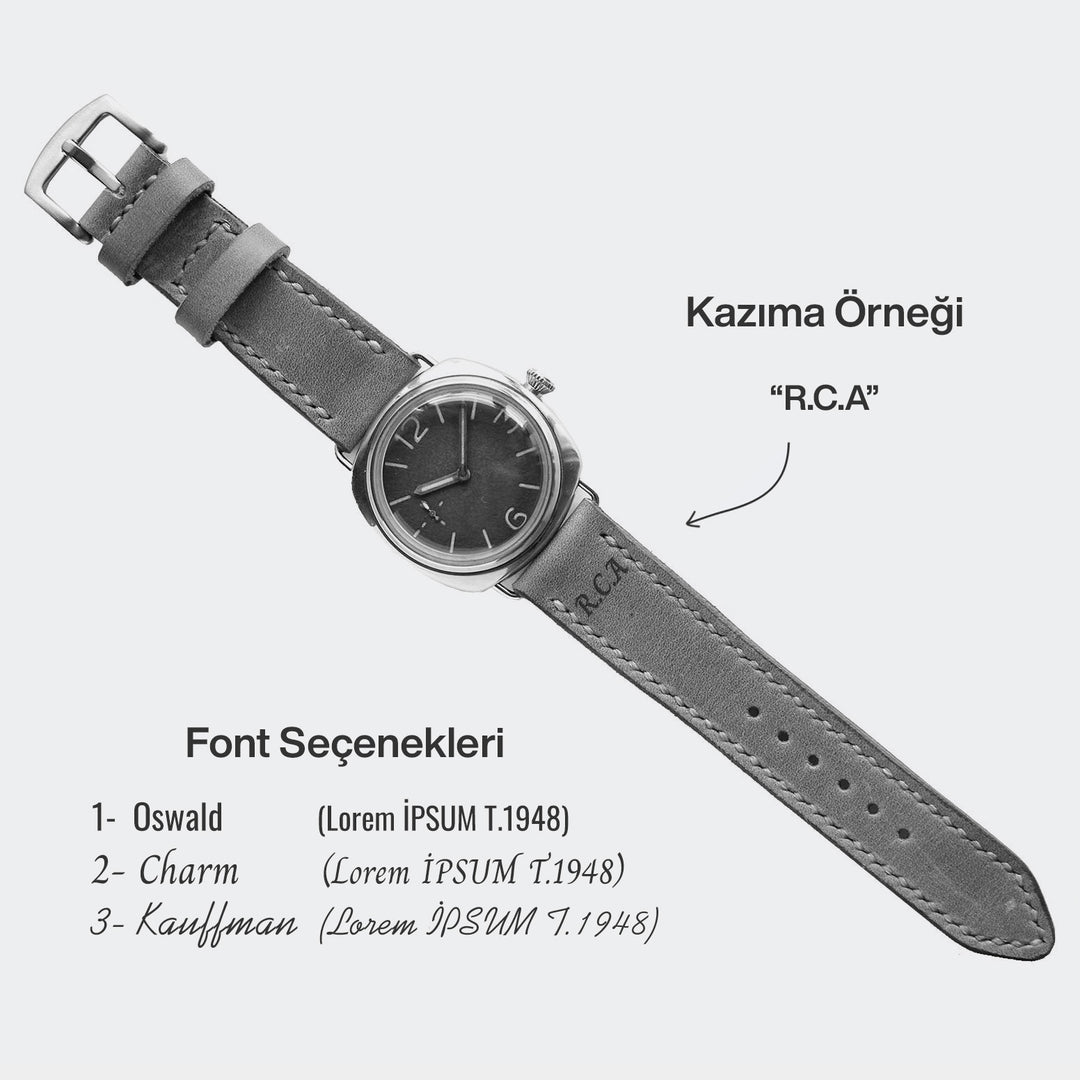 Çift Katlı VegTan Deri Saat Kayışı - Mocha - Roarcraft TR