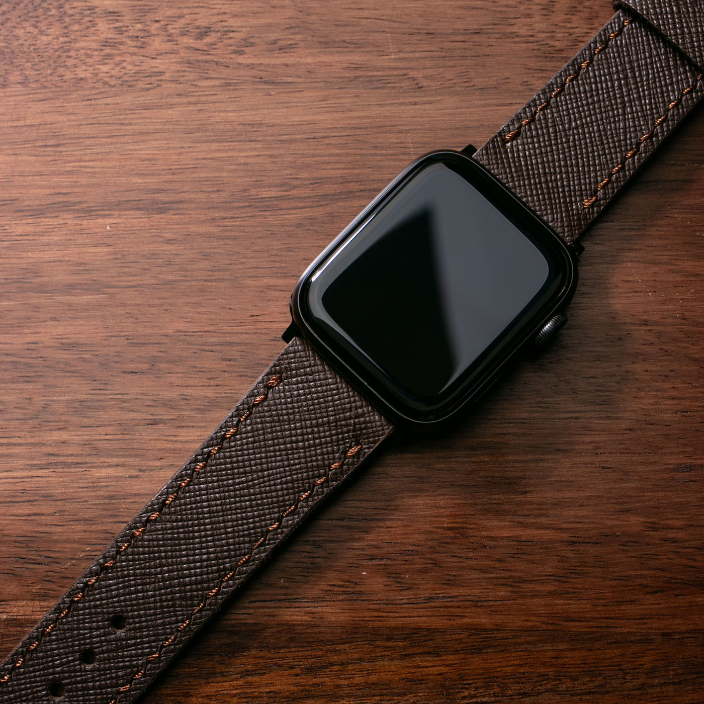 Saffiano Deri Apple Watch Kayış - Bitter