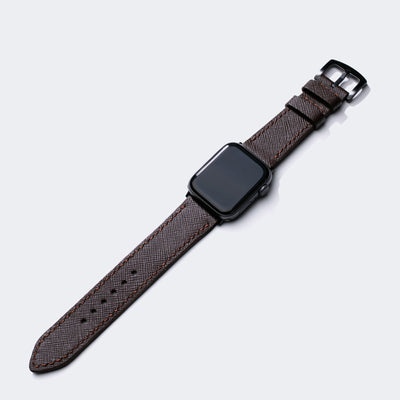 Saffiano Deri Apple Watch Kayış - Bitter