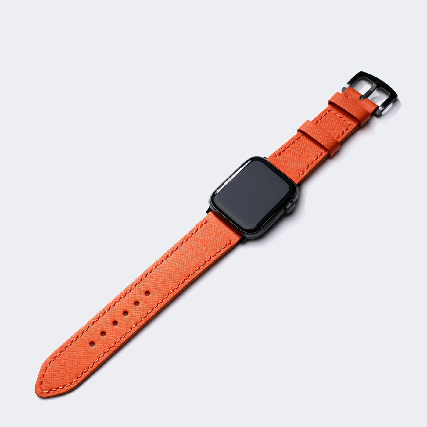 Saffiano Orange Deri Apple Watch Kayış