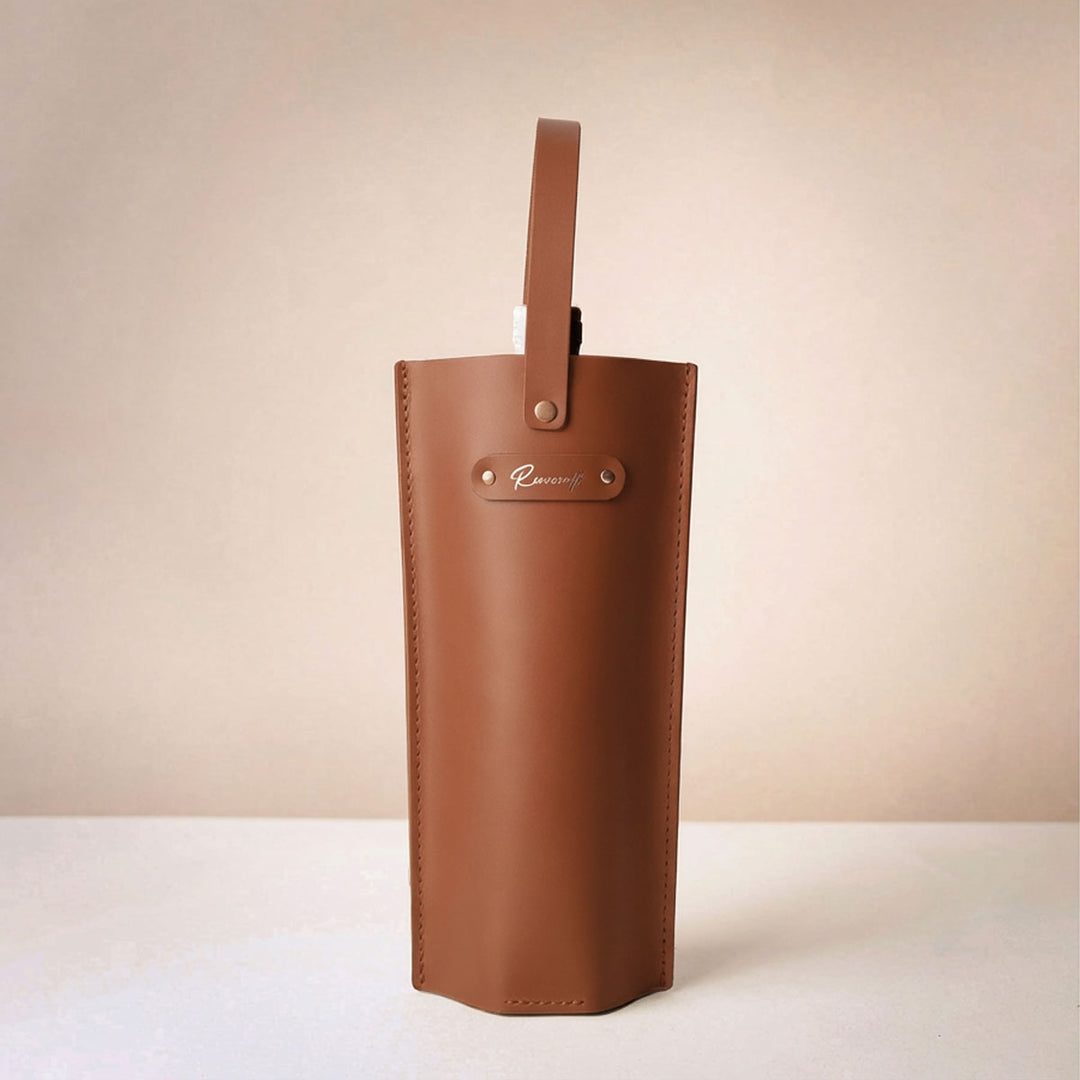 Deri Şarap Taşıma Kılıfı