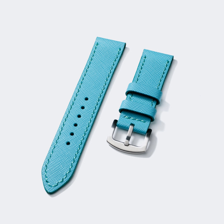 Saffiano Olimpik Mavi Deri Saat Kayışı