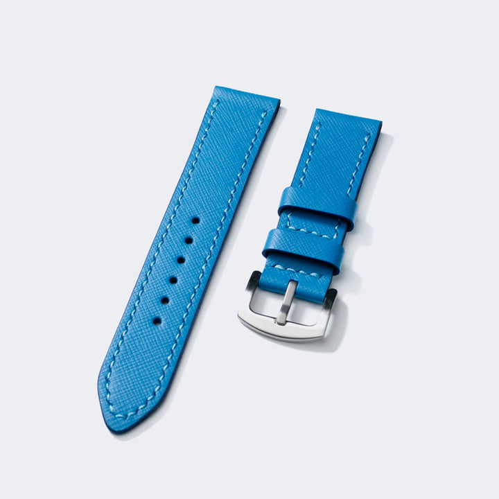Saffiano Azur Mavisi Deri Saat Kayışı