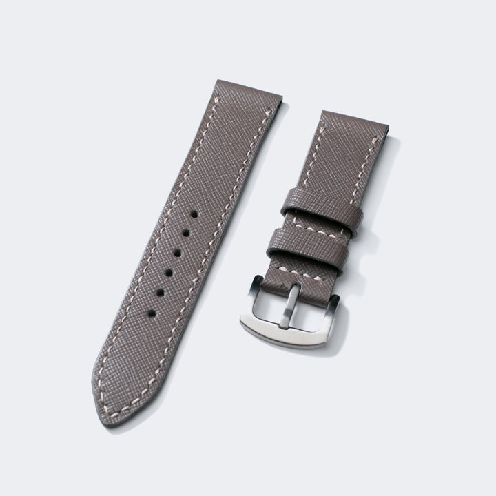 Saffiano Kül Grisi Deri Saat Kayışı
