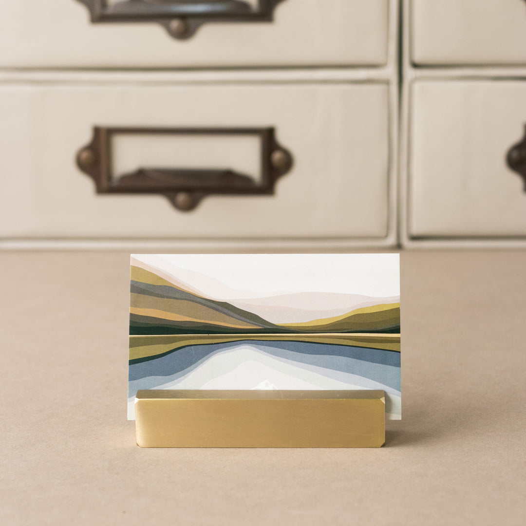 Hediyelik Ahşap Kutulu Pirinç Masaüstü 4'lü Set - Brass Aksesuar