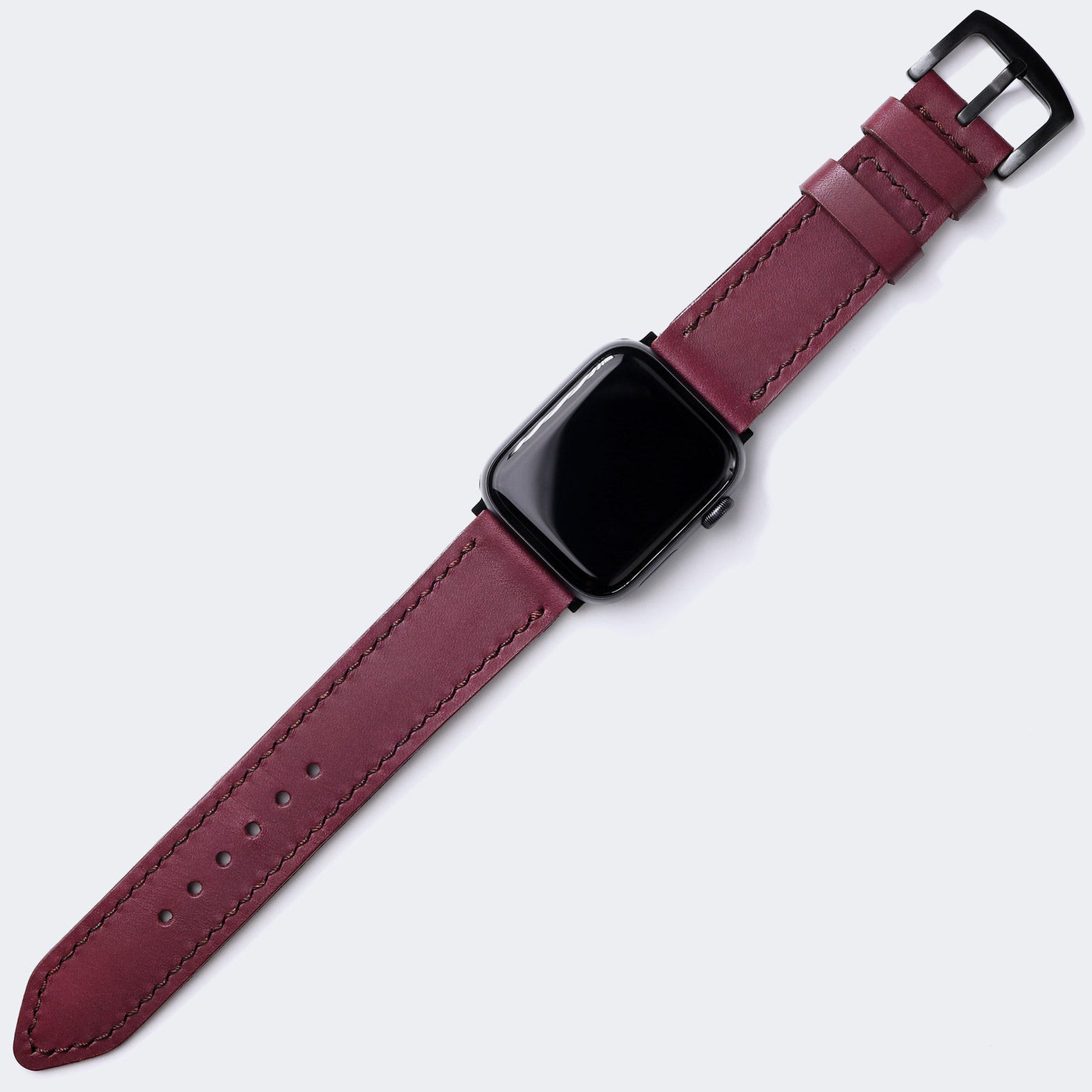 VegTan Deri Apple Watch Kayışı - Purple - Roarcraft TR