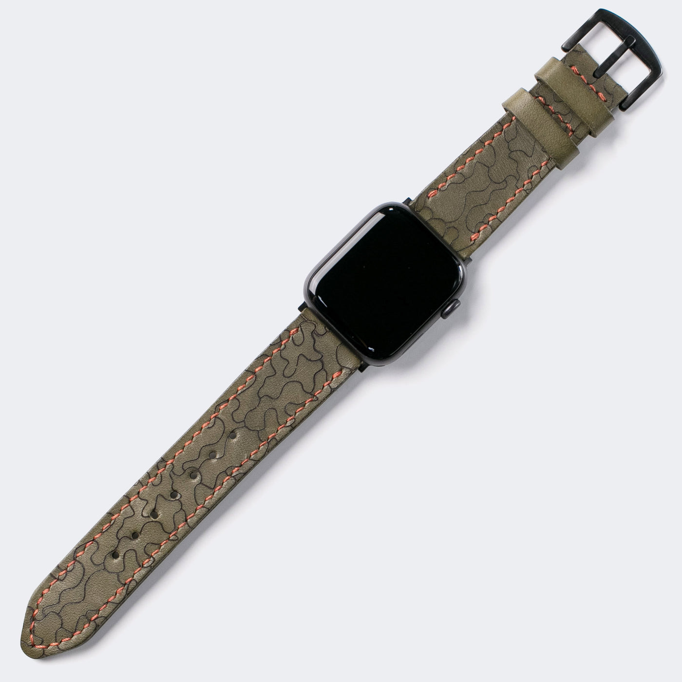 VegTan Deri Apple Watch Kayışı - Kamuflaj - Roarcraft TR