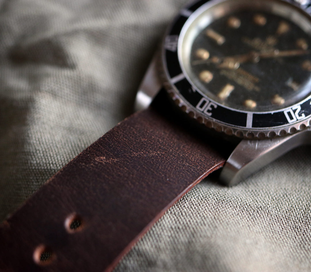 (YENİ) Nato Deri Kayış - Antik Kahve