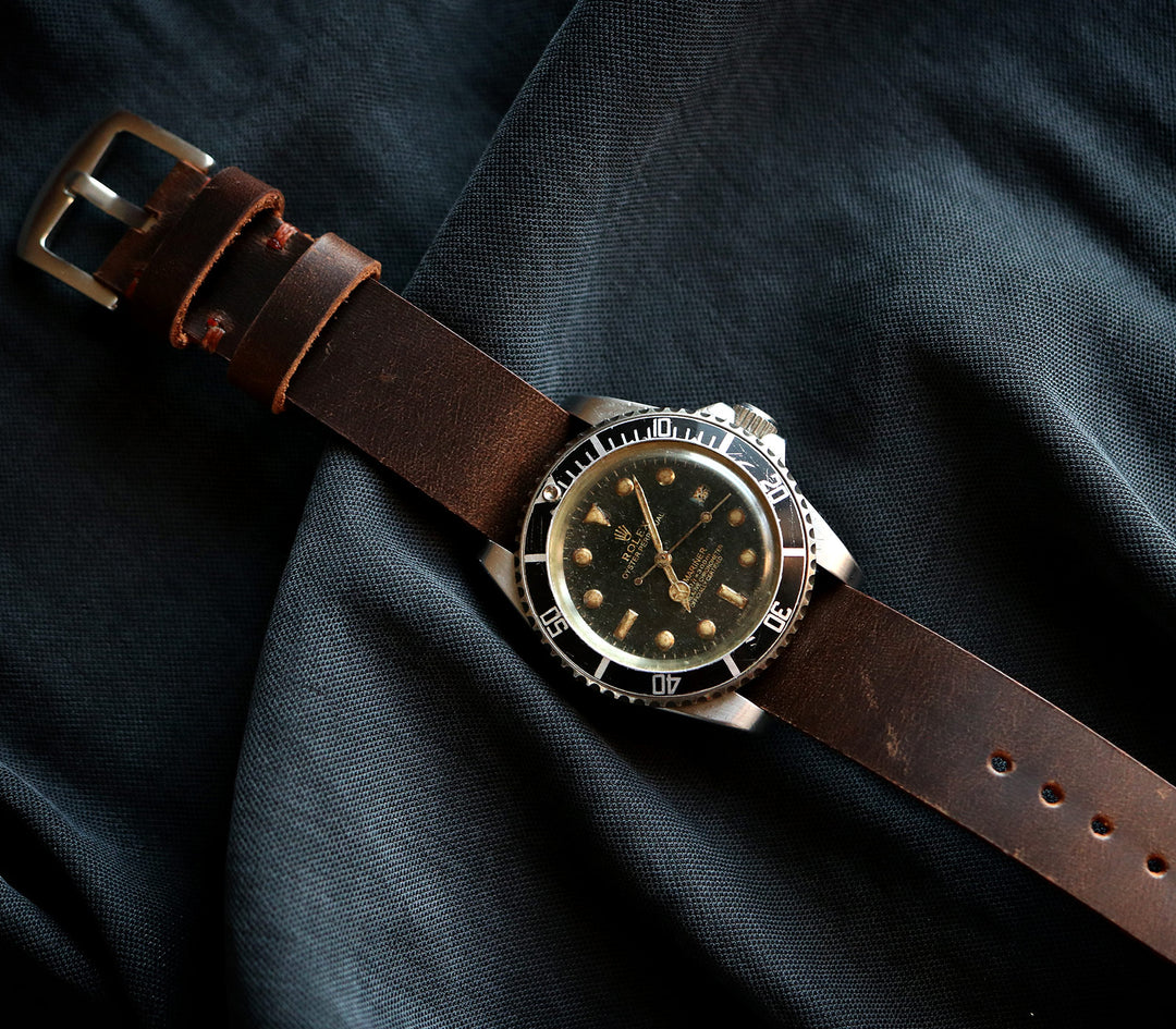 (YENİ) Nato Deri Kayış - Antik Kahve