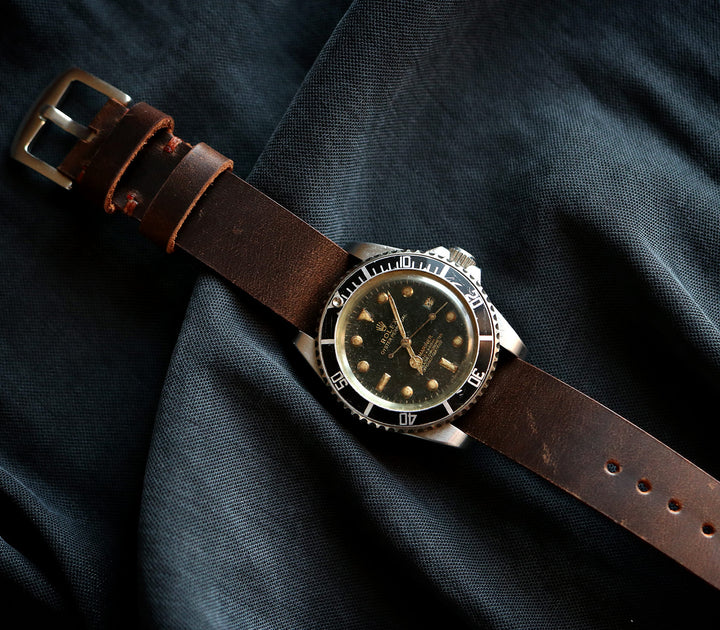 (YENİ) Nato Deri Kayış - Antik Kahve