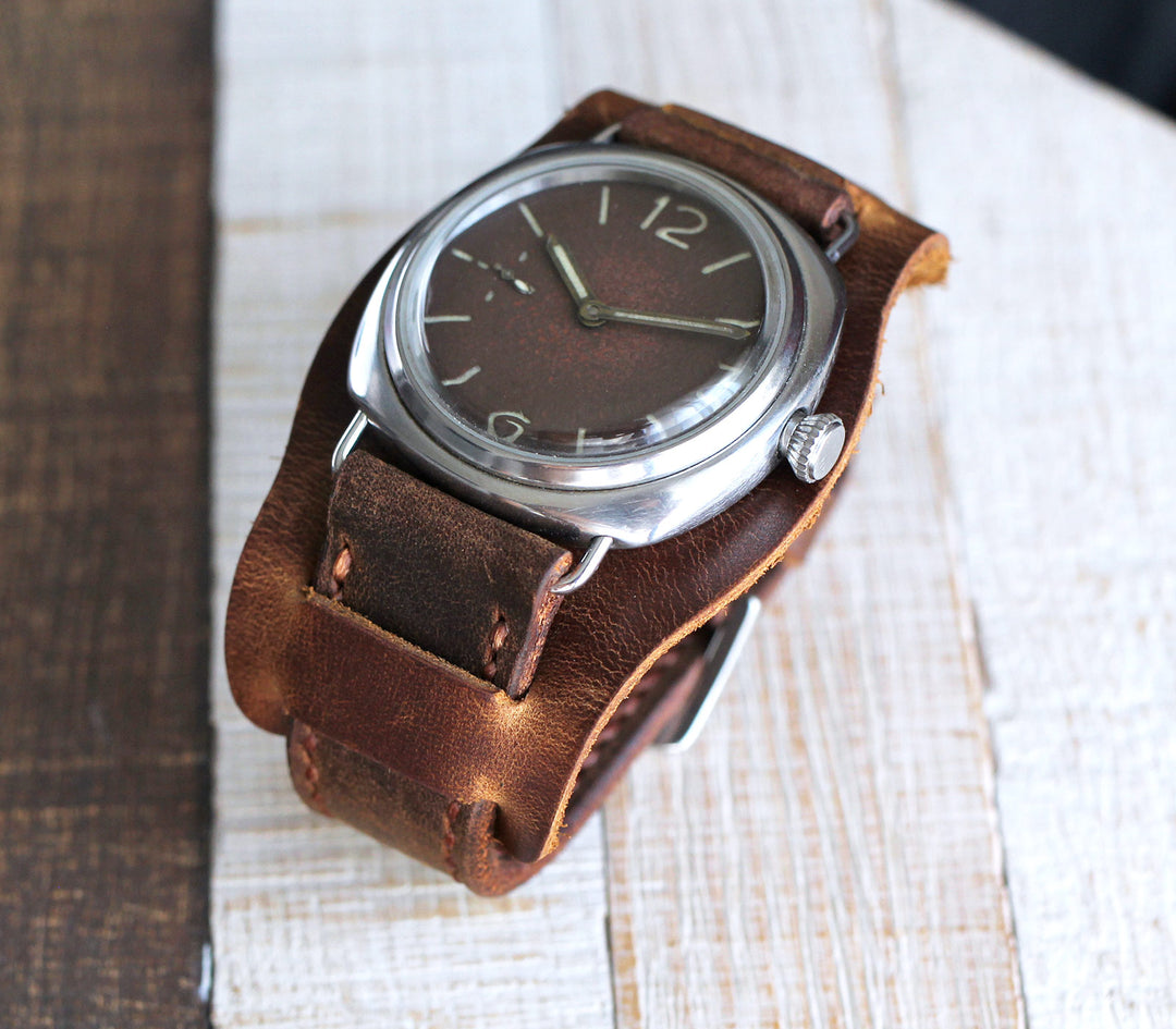 (YENİ) Bund Strap - Özel Yapım Saat Kayışı - Antik Kahve