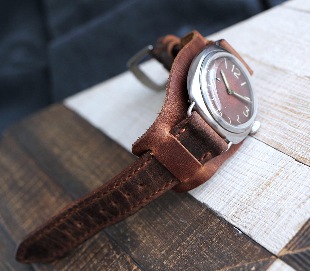 (YENİ) Bund Strap - Özel Yapım Saat Kayışı - Antik Kahve