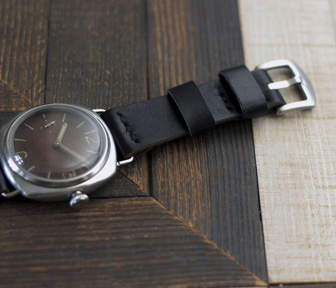 Minimal Deri Saat Kayışı - Siyah