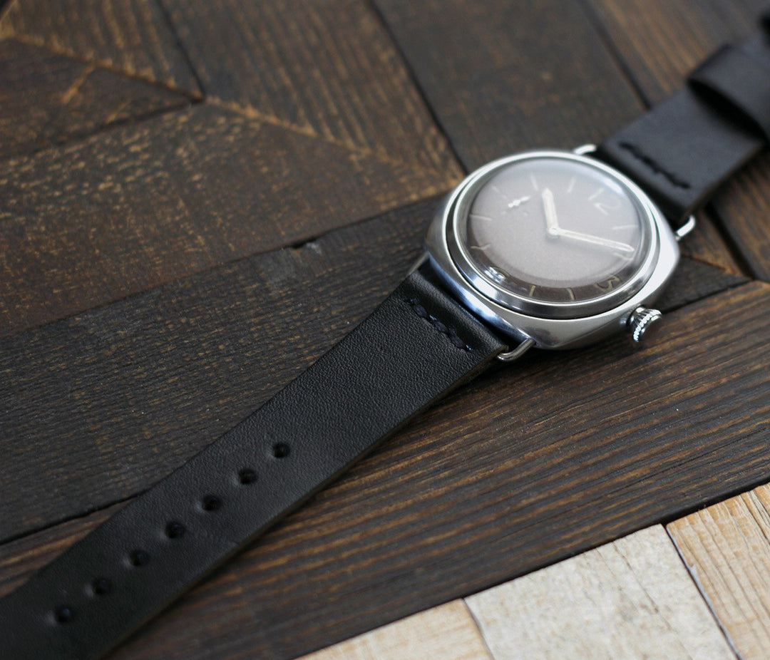 Minimal Deri Saat Kayışı - Siyah