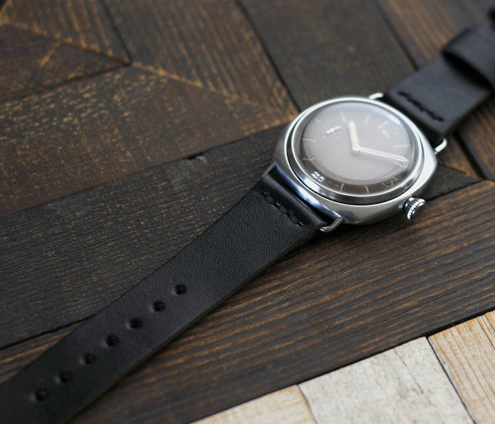 Minimal Deri Saat Kayışı - Siyah