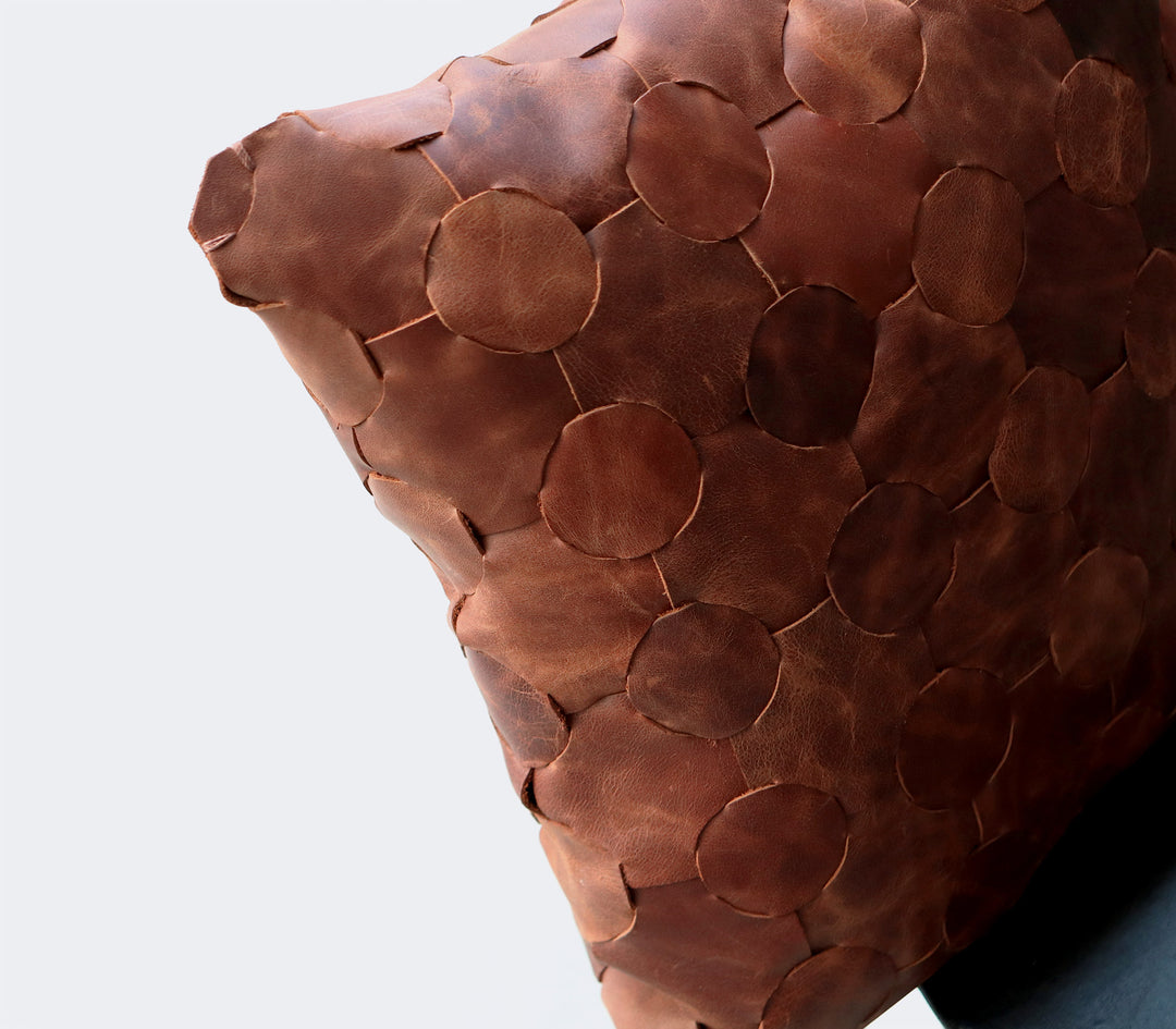 Örgü Deri Kırlent Yastık - Roarcraft TR