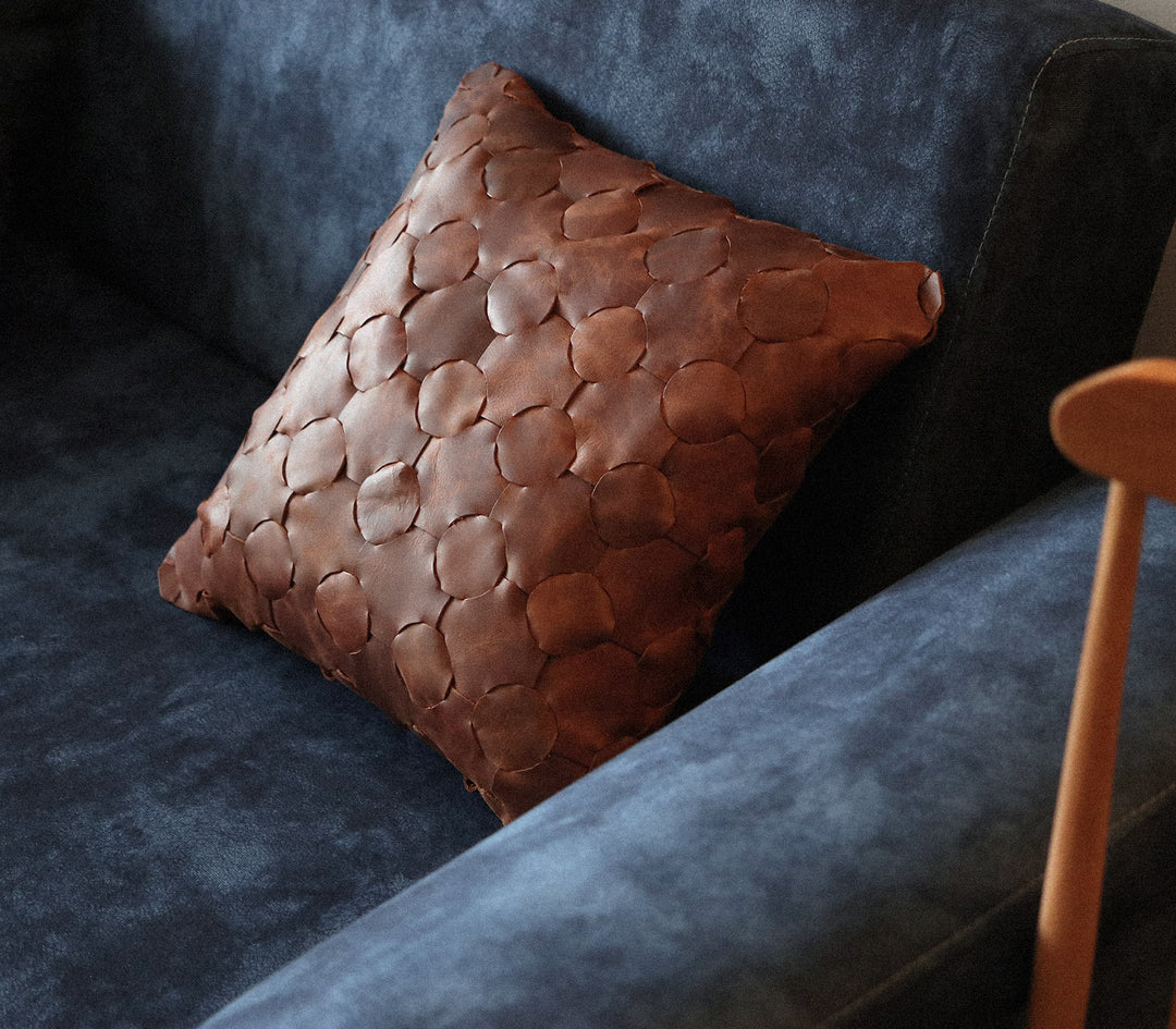 Örgü Deri Kırlent Yastık - Roarcraft TR